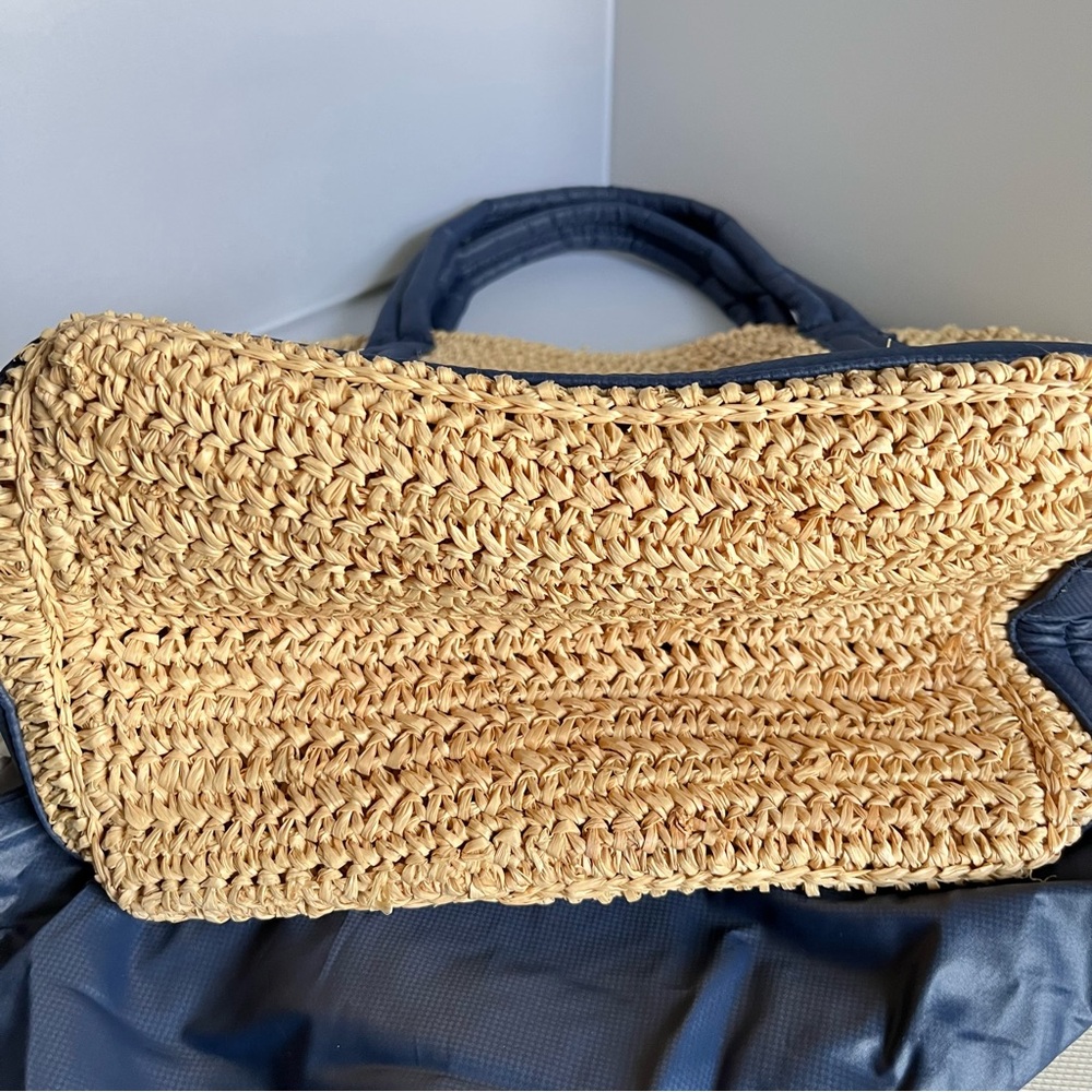 MZ WALLACE Tote Raffia | Navy NWOT - Picture 10 of 10